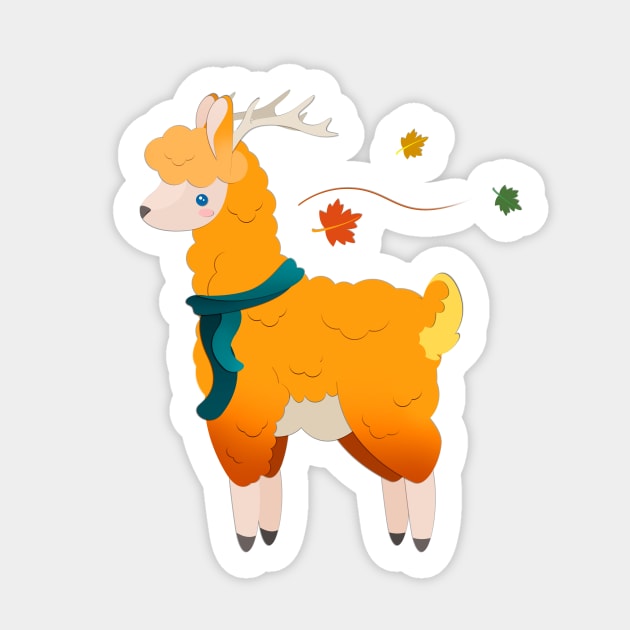 Autumn Llama Sticker by TakeTheLlama